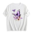 thumbnail image 4 of Giftesty Graphic T Shirts for Women Short Sleeve Summer Tops Funny Flower Printed Casual Graphic Tees, 4 of 4