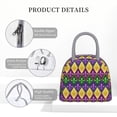 thumbnail image 4 of Disketp Mardi Gras4 Bolsa Térmica para Almuerzo, Lonchera con Abertura Amplia y Gran Capacidad, Organizador Reutilizable para Mujeres, Hombres y Adultos, 4 of 6