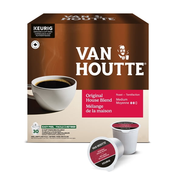 Van Houtte Original House Blend, Medium Roast, K-Cup Coffee Pods, 30 Count
