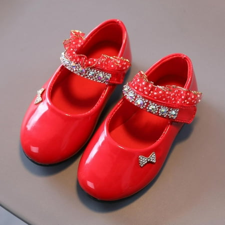 

Kiplyki Wholesale Toddler Kids Baby Girls Shoes Crystal Princess Shoes Solid Casual Shoes