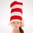 thumbnail image 3 of Novedad Sombrero de Foto Bromista de de Color Rojo Bufón Gorro Disfraz Yuyangstore Sombrero de copa a rayas, 3 of 8
