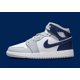 thumbnail image 3 of NEW A i r-Jor-dan 1 Mid Men's Multi Size White/Midnight Navy-Wolf Grey DQ8426-104, 3 of 6