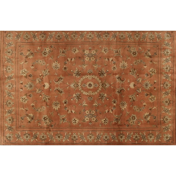 Ahgly Company Indoor Rectangle Traditional Mahogany Brown Persian Area Rugs, 5' x 8'