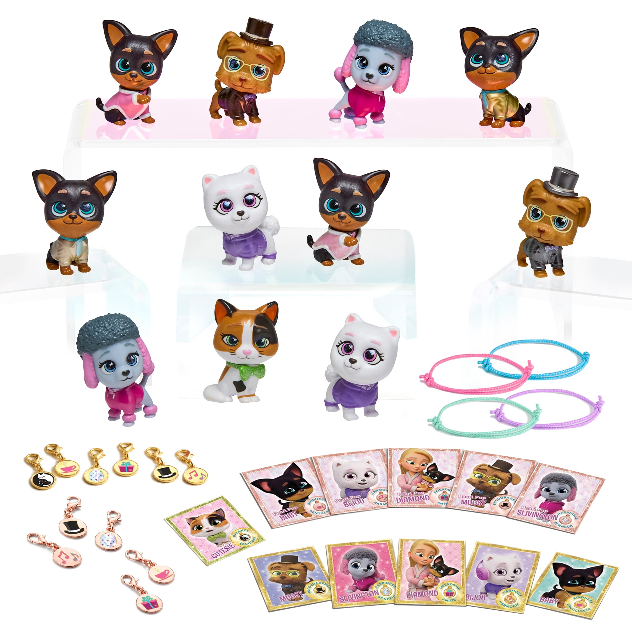 Paris & Pups Sweetie Squad Charm Surprise Blind Box Collectible, Mystery Puppy Figure with Charm Bracelet, Puppy Charm & Friendship Card, Kids Ages 4+ by Playmates Toys