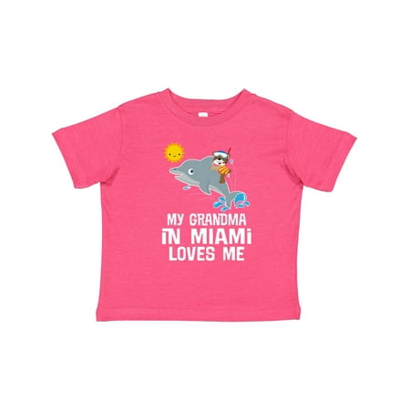 

Inktastic Grandma in Miami Florida Loves Me Gift Toddler Boy or Toddler Girl T-Shirt