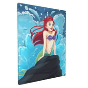 Decorative painting 12*16in vertical version The little mermaid