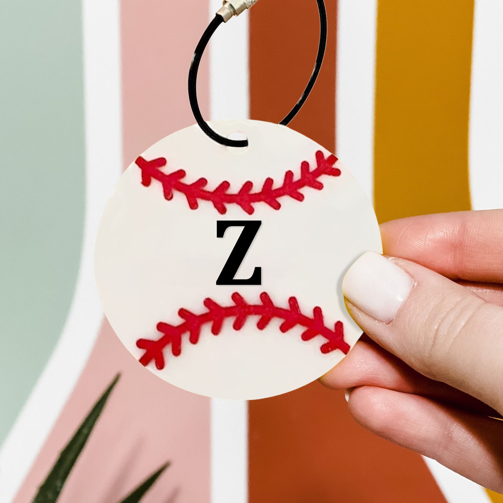 26 Letters Funny Hanging Pendant Baseball Bat Bag Sports Bag Hanging ...