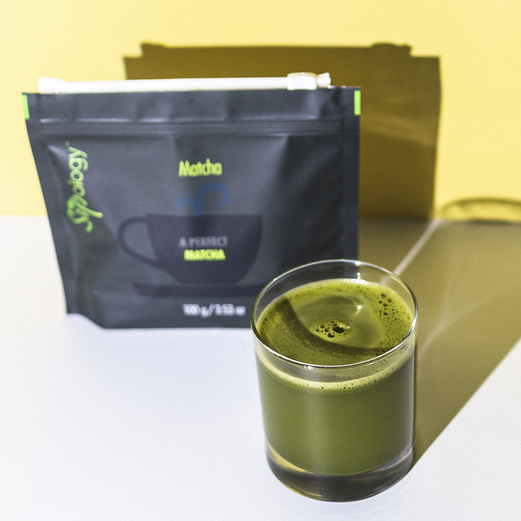 Sipology: Premium Matcha - 3.53oz/100g Bag - Powder Drink Mix, 62.5 Servings, Japanese Matcha, Hot Or Cold, 5 Cal, Natural Energy & Antioxidant Boost