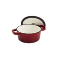thumbnail image 6 of Smith & Clark 1-Quart Enameled Cast Iron Dutch Oven Round Pot with Lid, Red, 6 of 8