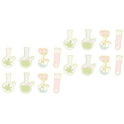Lab Bottle Brooch Pin Bag Medical Label 16 Pcs Cartoon Labels Test Tube Science Jewelry