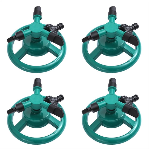Aspersor Automático Aspersor Giratorio Automático de 360 Grados Equipo de Riego para Jardín y Césped Aspersor Giratorio Verde