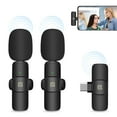 thumbnail image 1 of PU3151B PULUZ Système de Microphone Sans Fil Mini 2.4G à Clipser, Portée de Transmission 20M, Batterie Intégrée, Plug-and-Play, Remplacement pour Type-C Android Smarphones Tablettes Vlog Live, 1 of 9