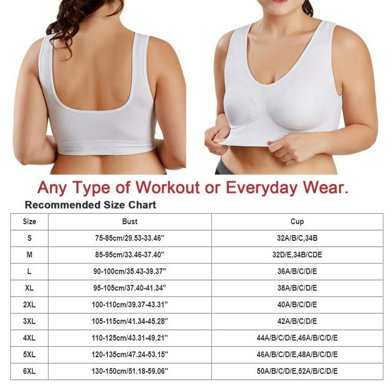 Qcmgmg Women Bras No Underwire Solid Color Double-layer Workout Bra  Clearance Seamless T-Shirt Bra 3 Pack