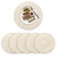 thumbnail image 1 of Juego de 6 manteles individuales redondos de algodón tejido, resistentes al calor, antideslizantes, lavables, para mesa de comedor, 4,33 pulgadas, 1 of 5