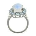 thumbnail image 4 of YoTreasure 9.66 Cts. Moonstone Sky Blue Topaz Solid Sterling Silver Cluster Ring, 4 of 7