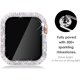 thumbnail image 2 of 2-Pack Bling Cases with Screen Protector Compatible for Apple Watch 44mm, Fully Paved Diamonds Protective Case for iWatch SE Series 6 5 4 3 2 1 (44mm, Pink+Clear), 2 of 5