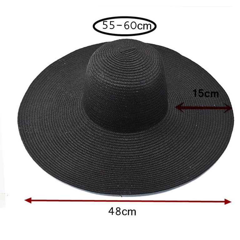 Wide Brim Fedora HatWomens Classic Wide Floppy Panama Hat  display picture 1