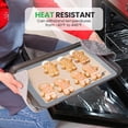 thumbnail image 4 of Nutrichef Silicone Baking Mats - 2 Non-stick Food-Grade Reusable Silicone Mats - Perfect for Half Baking Pans 16.5 x 11.6 IN - Oven-Safe Up to 480 Degrees F - Safe for Ovens & Dishwashers - Grey, 4 of 7