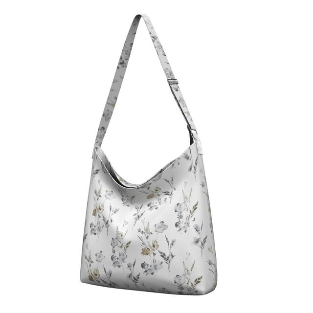 Nature Inspired Botanical Tote | Lightweight Travel Handbag | Multi-Pocket Organization