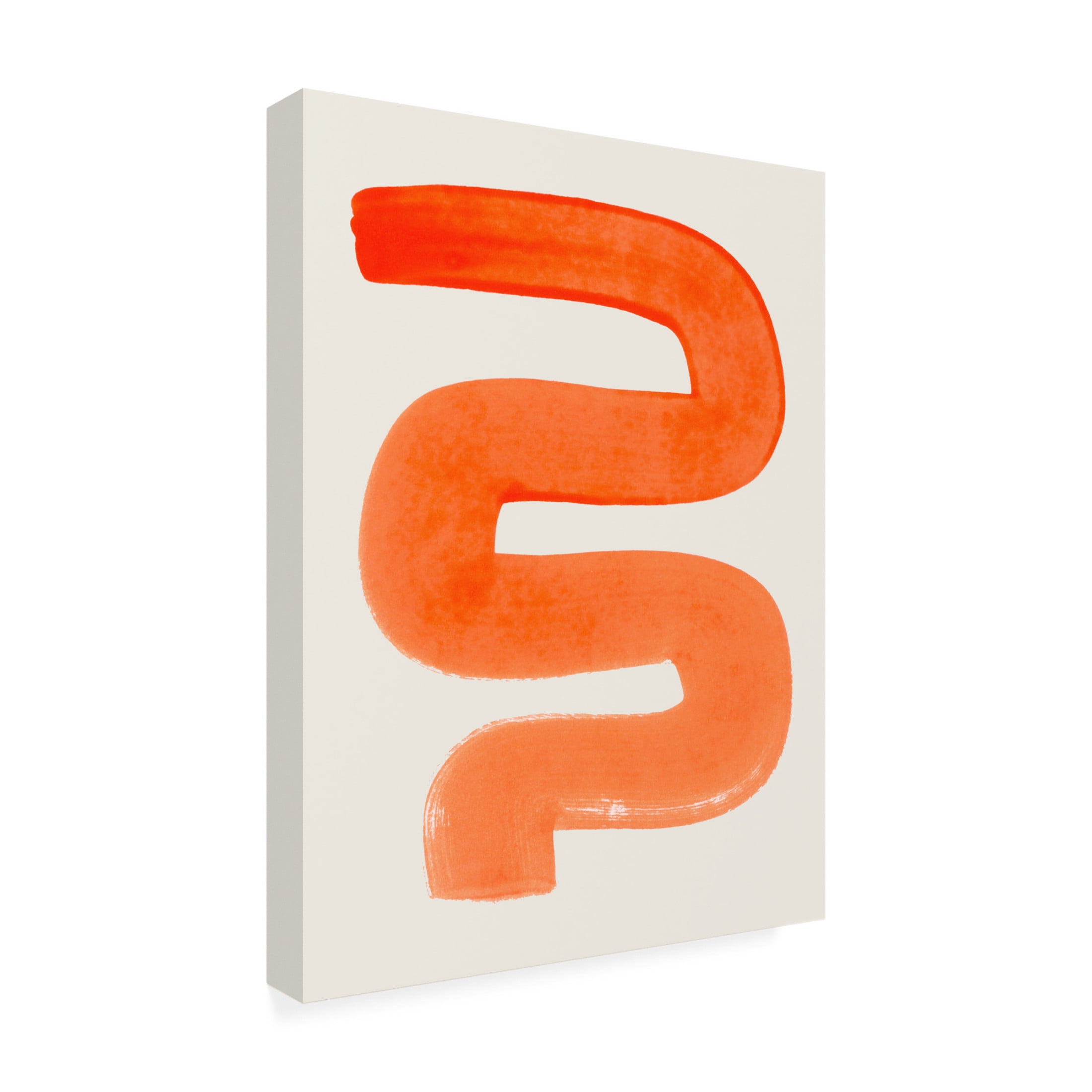 Trademark Fine Art Ejaaz Haniff Orange Wiggle Canvas Wall Art