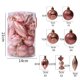thumbnail image 2 of 21 bolas de adorno para árbol de Navidad TUNC decoradas con purpurina oro rosa, 2 of 5