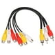 thumbnail image 2 of 2X 3 RCA Macho Una 6 RCA Hembra Divisor de Enchufe Audio TV DVD Adaptador de Video Cable AV, 2 of 5
