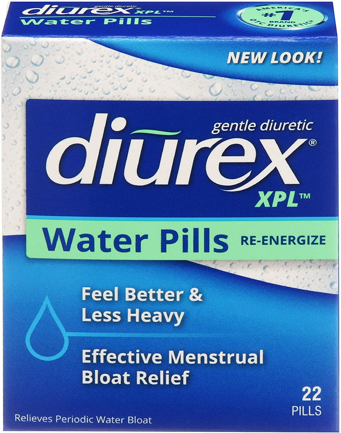 Diurex Xpl Reenergizing Water Pills, Gentle Diuretic, 22 Ea