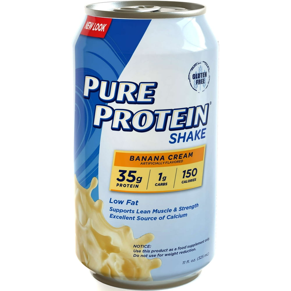 Pure Protein Shake, Banana Cream, 35g Protein, 11 Fl Oz, 12 Ct