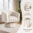 thumbnail image 5 of Korser 360° Swivel Accent Chair with Velvet Upholstered Swivel Barrel Chairs for Living Room, Bedroom,Beige, 5 of 8