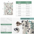 thumbnail image 6 of Aqua Grey Botanical Balloon Curtains for Windows, Bedroom Curtains 54 Inch Length, Rustic Country Spring Floral Summer Leafv Tie Up Curtains Panels Thermal Insulated Bathroom Curtains Window 42"x54", 6 of 8