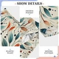 thumbnail image 6 of FORMRS Boys Pajama Pants with Pockets Size 6-8Y Kids Lounge Sleep Bottoms, Beige Whimsical Leaves, 6 of 8
