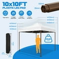 thumbnail image 6 of HOTEEL 10x10 Heavy Duty Pop up Canopy EZ Commercial Outdoor Tent Portable Party Wedding Instant Canopy Shelter All Season Anti-UV Waterproof Tent Gazebo with 4 Removable Sidewalls, Carry Bag, White, 6 of 10