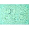thumbnail image 1 of Ahgly Company Indoor Rectangle Animal Turquoise Blue Traditional Area Rugs, 7' x 9', 1 of 4