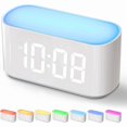 thumbnail image 1 of wonima02 Digital Alarm Clock for Bedrooms, 9 Colors Nightlight, Large Numbers with 10 Colors LED Display, RGB, Dimmer, Simple Digital Clocks for Kids Teens Adults, 1 of 1