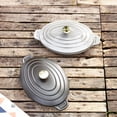 thumbnail image 3 of Staub Cast Iron 9" x 6.6" Oval Covered Baking Dish - Graphite Grey, 3 of 6