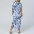 thumbnail image 4 of Summer Saving! Fashion Dresses for Womens 2025 Plus Size Sexy Printing Pocket Short Sleeve V-Neck Dress, 4 of 6