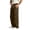 Brown, variant on Iyufng Men's Knee Pleated Detail Wide Leg Casual Sweat Pants Drawstring Elastic Waist with Side Pockets