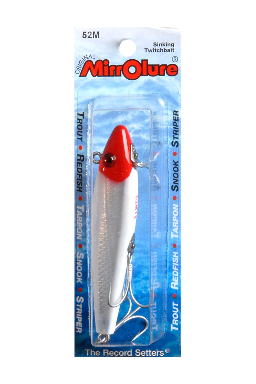 MirrOlure Classic 52M Series 35/8” Red Head/White Back & Belly