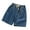 Blue, variant on tasrioml Men Denim Shorts Elastic Waist Drawstring Straight Wide Leg Summer Shorts Solid Color Thin Loose Fit Casual Shorts