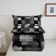 thumbnail image 5 of Homewish Vintage Checkerboard Twin Comforter Sets,Abstract Artwork Bedding Set,Black White,Black Reversible,2-Piece,1 Comforter and 1 Pillowcase, 5 of 7