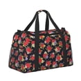 thumbnail image 2 of Easygdp Red Rose Flower Bolsa de Gimnasio, Bolsa de Viaje Duffel, Bolsa de Fin de Semana con Compartimentos, Bolsa de Mano para Noche, 2 of 7