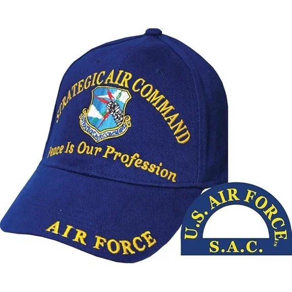 Eagle Emblems USAF STRATEGIC AIR COMMAND Direct Embroidered Hat - Blue