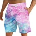thumbnail image 3 of lcziwo Mens Big and Tall Athletic Shorts Fashion Tie Dye Prints Workout Yoga Shorts 2025 Summer Casual Drawstring Beach Shorts Hawaiian Board Shorts Gifts for Mom Del Dia Multicolor XXL, 3 of 8