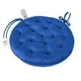 thumbnail image 1 of My Infinity Store 16" Plush Round Tufted Chair Pad/Cushions Tie-Backs (Royal Navy Blue,2 Piece), 1 of 3