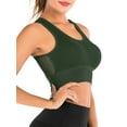 thumbnail image 2 of Women's Sports Bras Seamless Middle Support for Yoga Gym Workout Fitness Crop Tops Breathable Activewear Bra with Removable Pads, 2 of 4