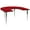 Red, variant on Flash Furniture Wren 60''W x 66''L Horseshoe Red Thermal Laminate Activity Table - Standard Height Adjustable Legs