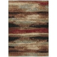 thumbnail image 2 of HomeRoots 612532 10 x 14 ft. Brown, Beige & Burgundy Abstract Washable Indoor & Outdoor Rectangle Area Rug, 2 of 5