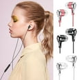 thumbnail image 3 of Portable  in Ear Stereo Music Earphones 3.5mm Earphones Wired Headset Headphones InEar Microphone PINK, 3 of 8