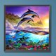 thumbnail image 1 of Cuadros Decorativos Kit de pintura por números DIY Dolphin Hand Oil Art Picture Craft Home Decor (H1230) Wdftyju embutido en tela, 1 of 9