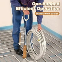 Stainless Steel Flooring Stapler - Heavy-Duty Staple Gun for Wood & Foam Board, 1980 Staples Included, Ergonomic Design